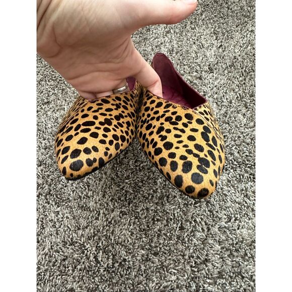 NWT Birdies The Goldfinch Mini Goldfinch Calf Hair Flats Size 9.5 - Picture 10 of 13
